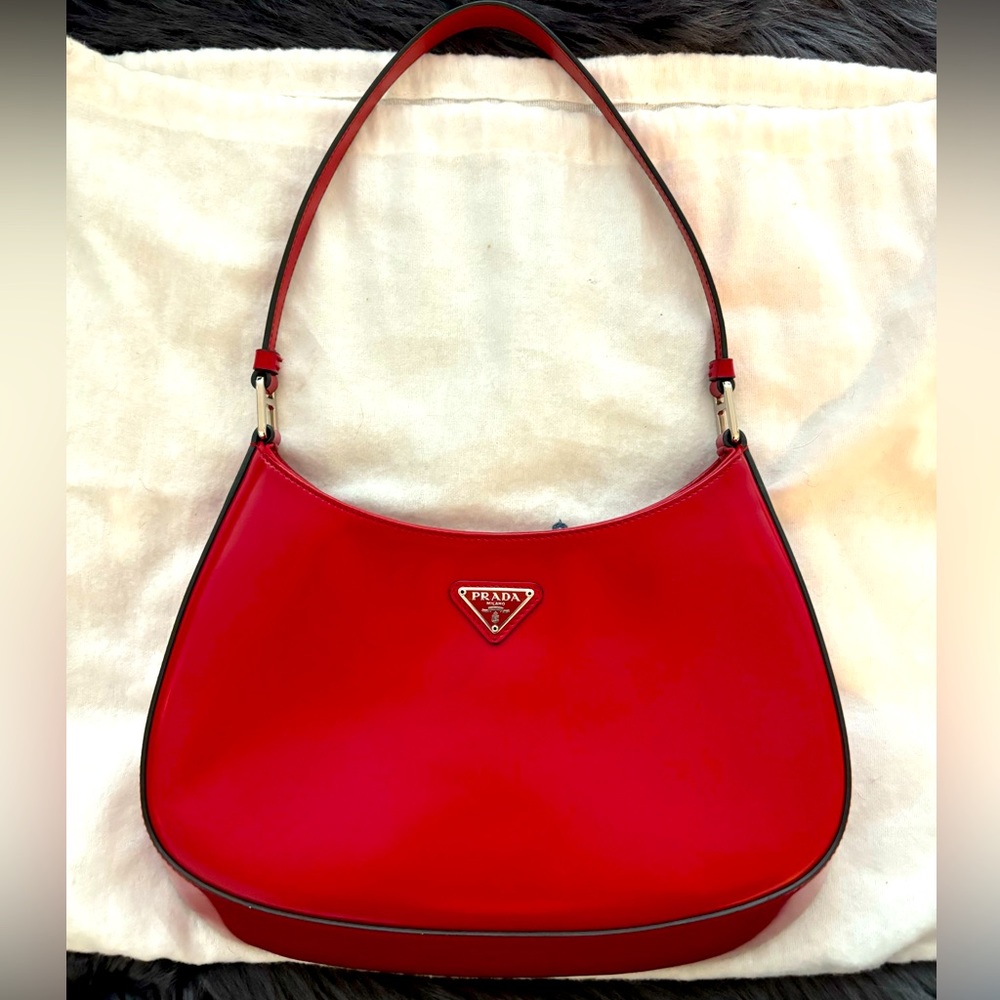 Prada Cleo brushed leather shoulder bag